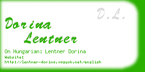 dorina lentner business card